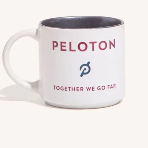 Peloton Together We Go Far White Gray 15oz Ceramic Stoneware Motivational Mug - Picture 2 of 12